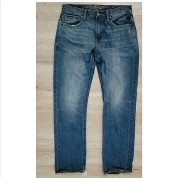 American Eagle Mens Jeans Size 30x32 Slim Straight Blue - Picture 1 of 3